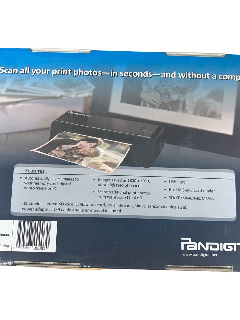 Pandigital Blue PhotoLink One-Touch Photo Scanner - Picture 3 of 3